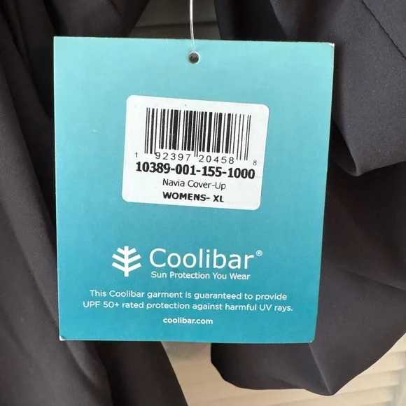 Coolibar NWOT kimono 👘 UPF 50 Navia black XL never worn washed once & hung dry! - Picture 7 of 9